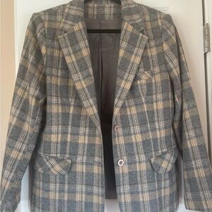 Barclay Square Plaid Blazer and pencil skirt